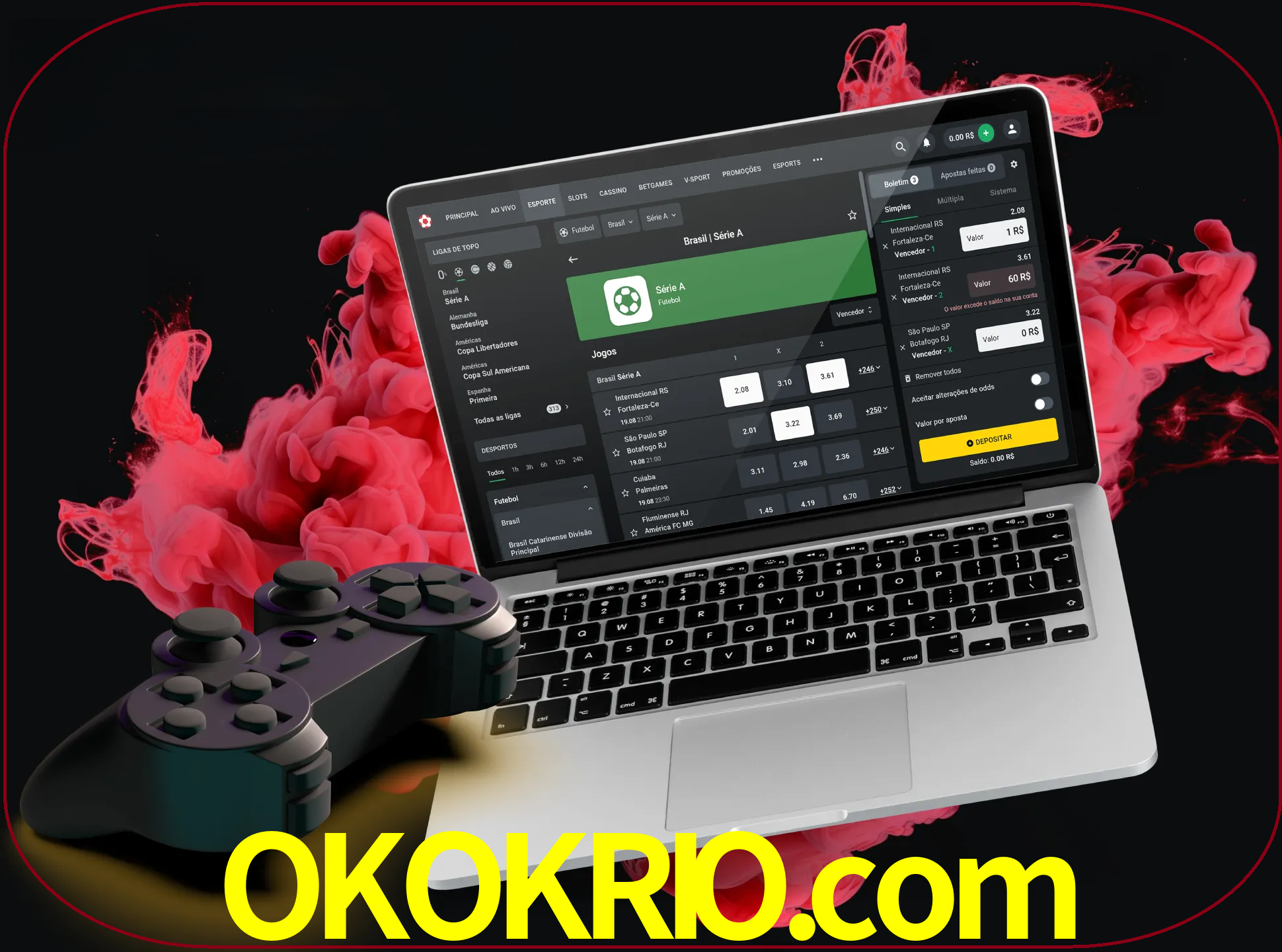Visite a secção especial de jogos de vídeo em okokrio para descobrir em que jogos pode apostar e ganhar muito dinheiro.