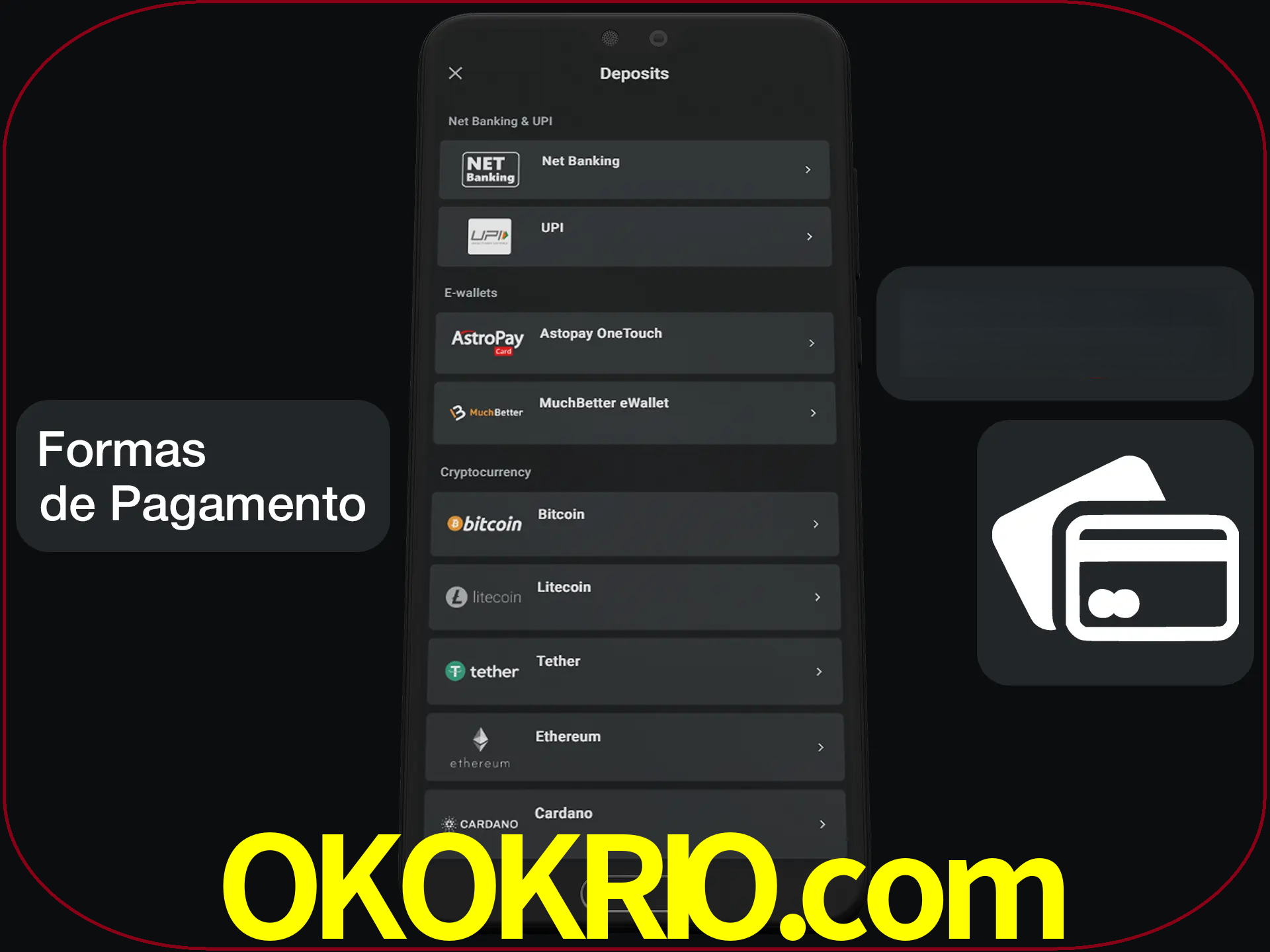 Escolha a forma de pagamento de sua preferência.