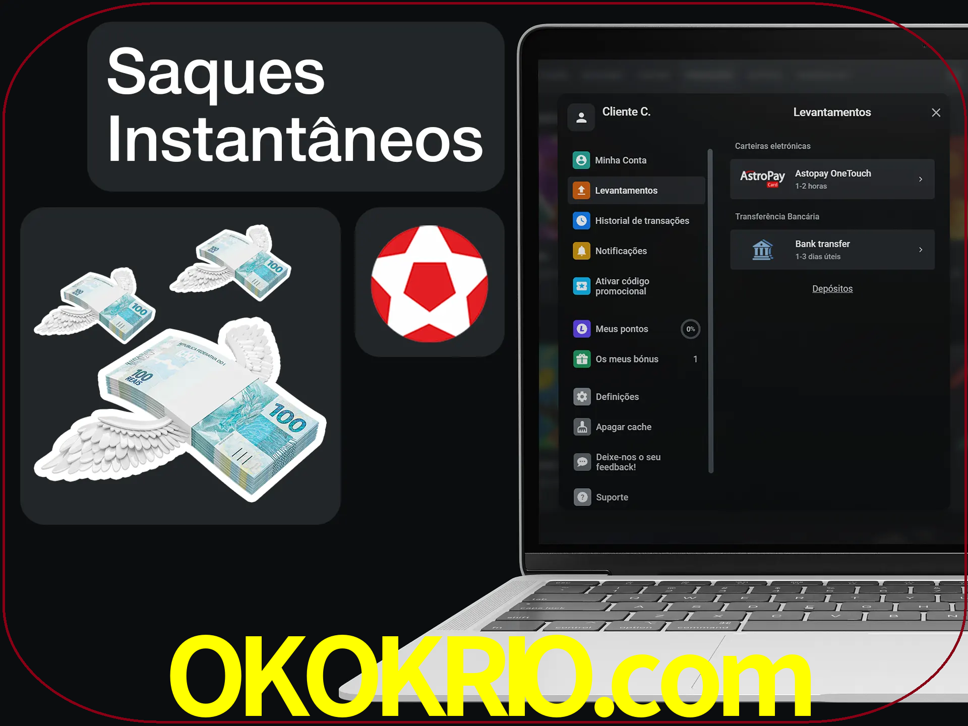 Retirar dinheiro sem nenhum problema.