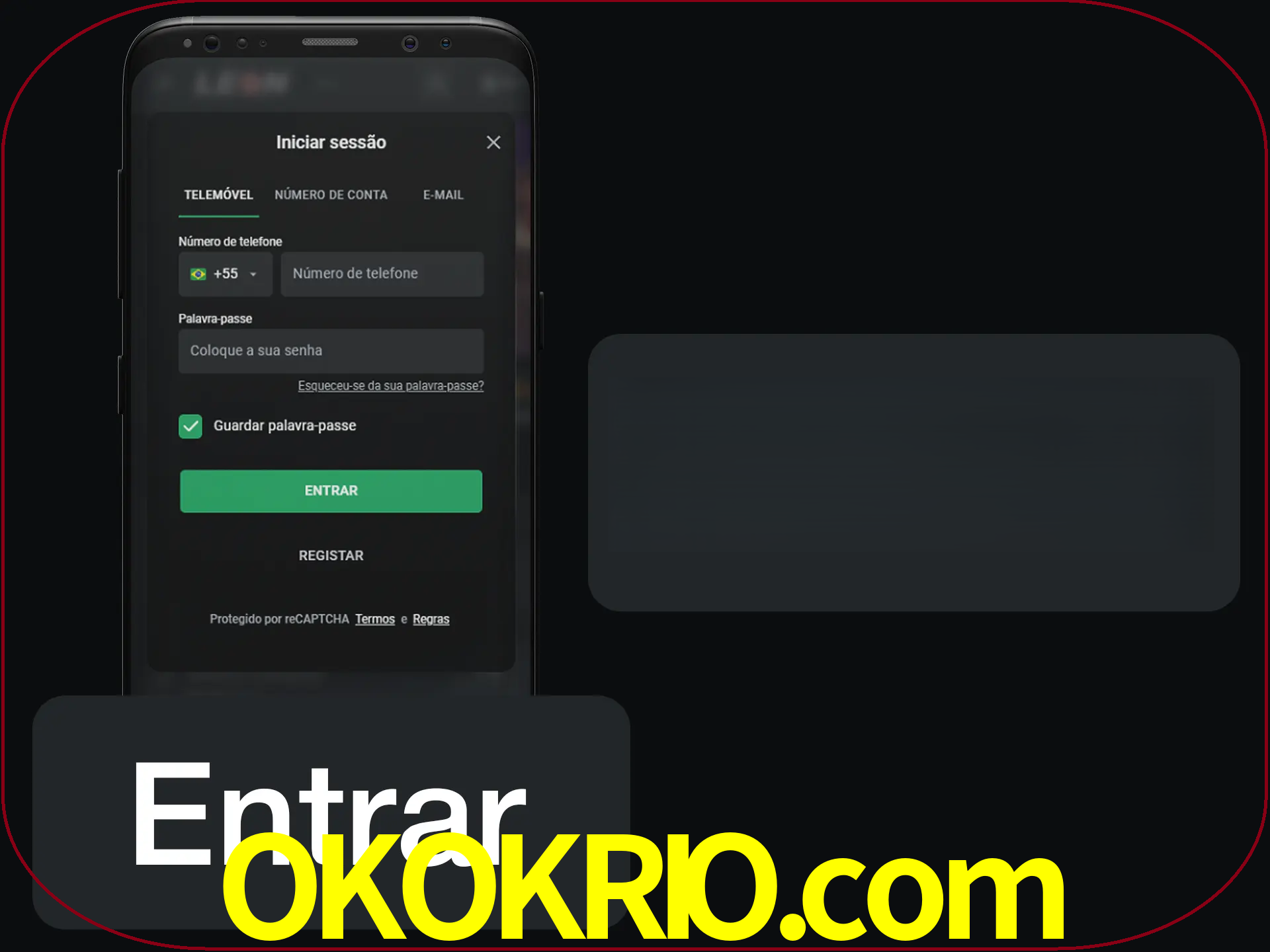 Faça o login para começar a apostar e jogar no cassino.